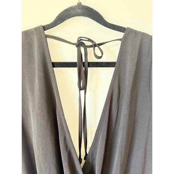 ANTHROPOLOGIE DANIEL RAINN BLACK V NECK JUMPSUIT SHORT SLEEVE XS - Picture 5 of 7